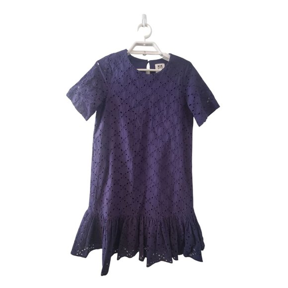 Milly Minis nwt dress girls 16 Navy leaf eyelet CeCe Easter $165